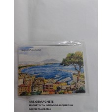 MAGNETE CON ACQUERELLO PANORAMA NAPOLI