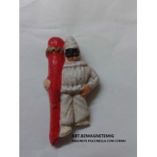 MAGNETE PULCINELLA CON CORNO